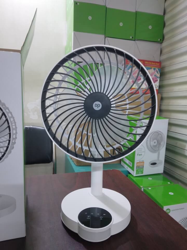DP 7626 (RECHARGEABLE TABLE FAN) 4000mAh, With LED Night Light - Image 5