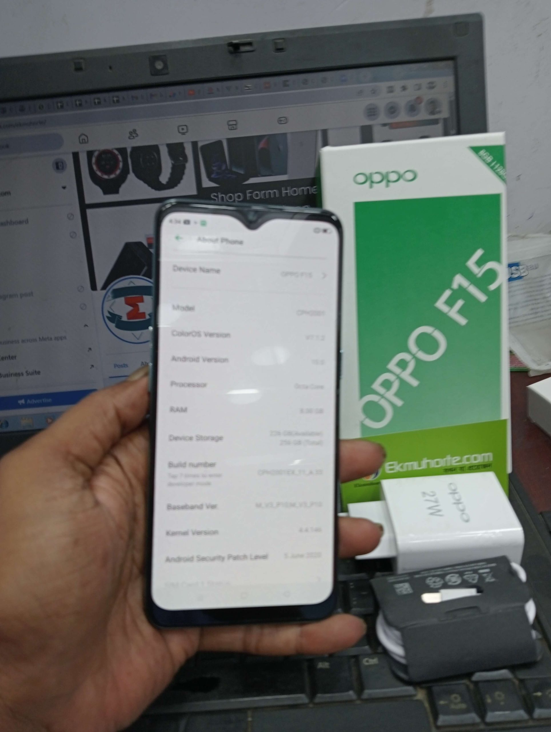 Oppo F15 8GB RAM 256GB ROM Display Finger - Image 3