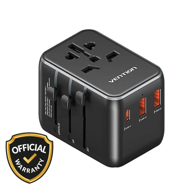 Vention 20W 3-Port USB (C+A+A) Multifunctional Charging Adapter