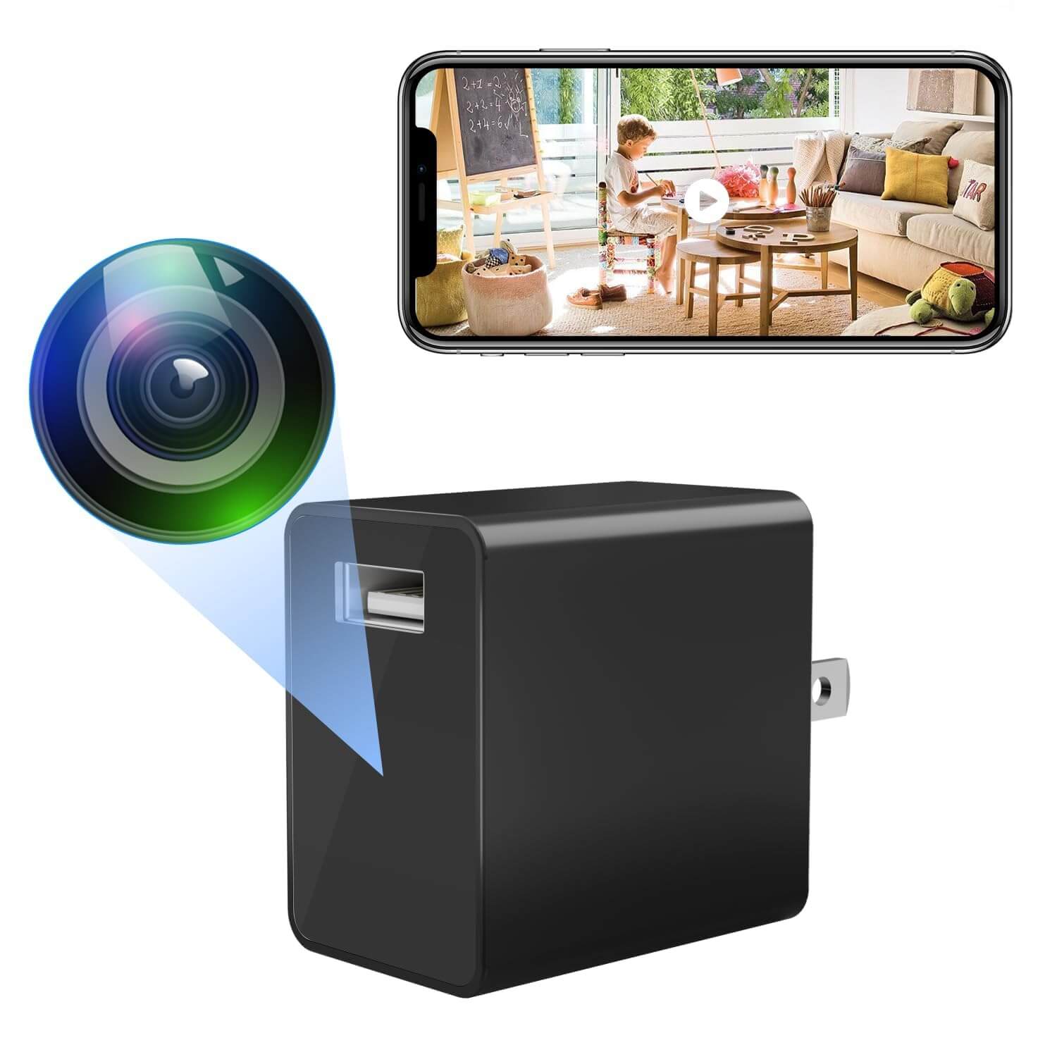 1080P HD USB Wall Charger Hidden Camcorder